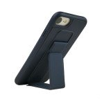 Wholesale iPhone 8 Plus / 7 Plus PU Leather Hand Grip Kickstand Case (Navy Blue)